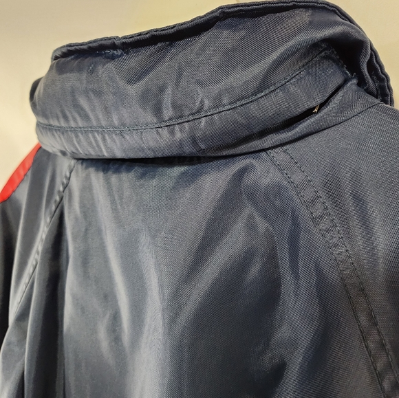 POLO JEANS CO RALPH LAUREN Navy Blue Red Long 100% Nylon Parka Windbreaker sz XL - Picture 11 of 13
